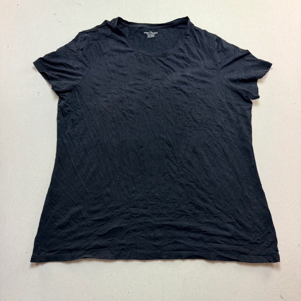 Amazon Essentials T-Shirt Women Double Extra Large Black Excellent Short Sleeve